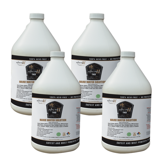 HARD WATER SOLUTION Eleven11 TKO Headstone Cleaner - 4 gallon bundle